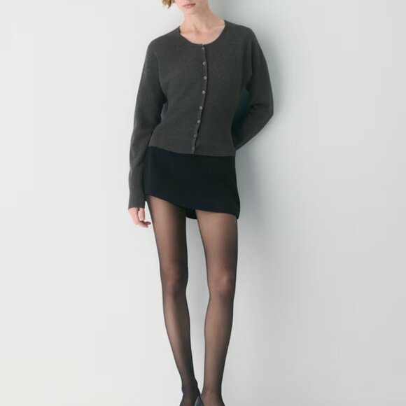 NWT Aritzia WILFRED Golightly Cardigan Heather Galaxy XS - Picture 2 of 6